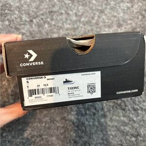 Converse Black Canvas Toddler Shoes